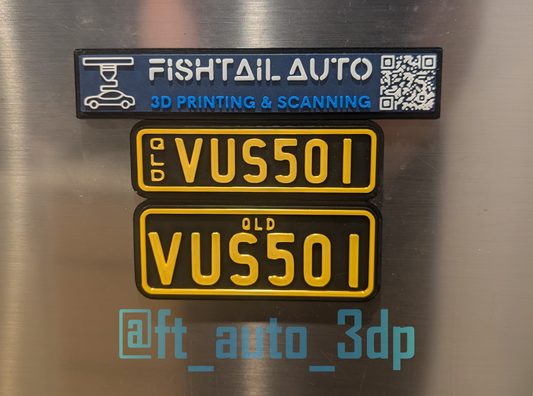 FTA3DP Personalised License Plate Toolbox/Fridge Magnets