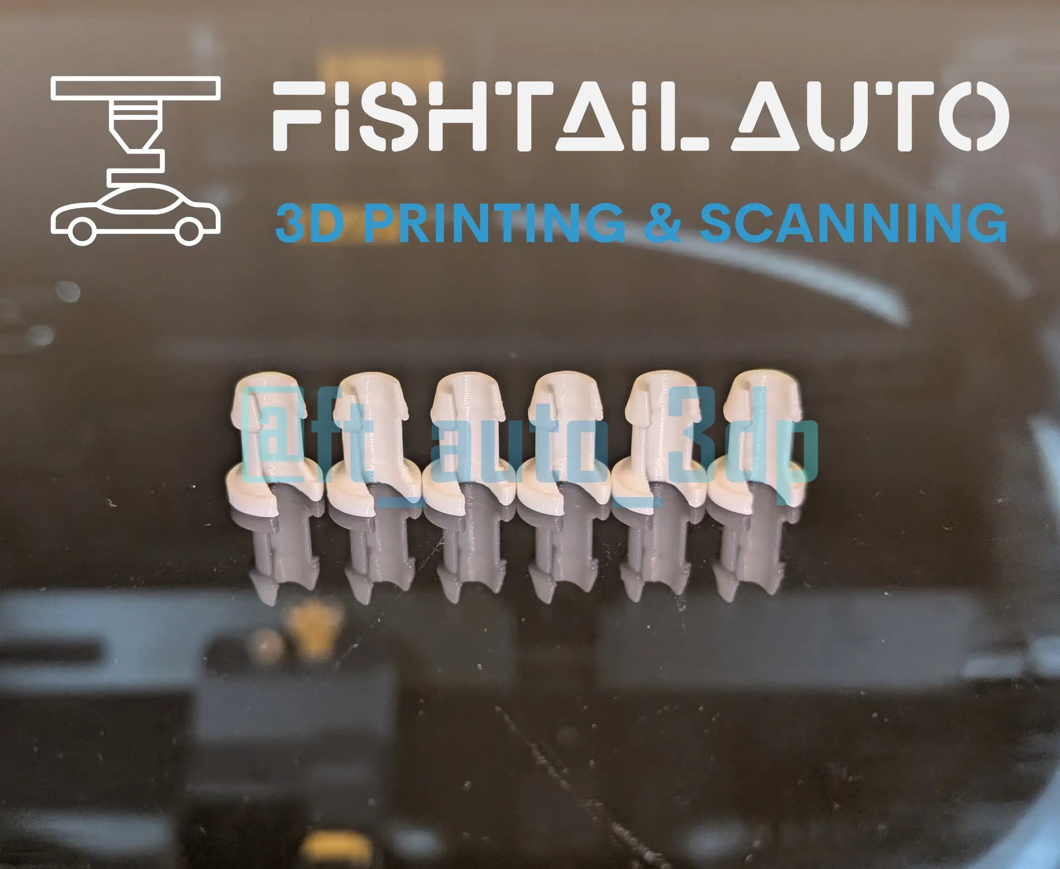 FTA3DP Ford Door Lock Rod Clips (6 Pack) - Fishtail Auto 3D Printing and Scanning