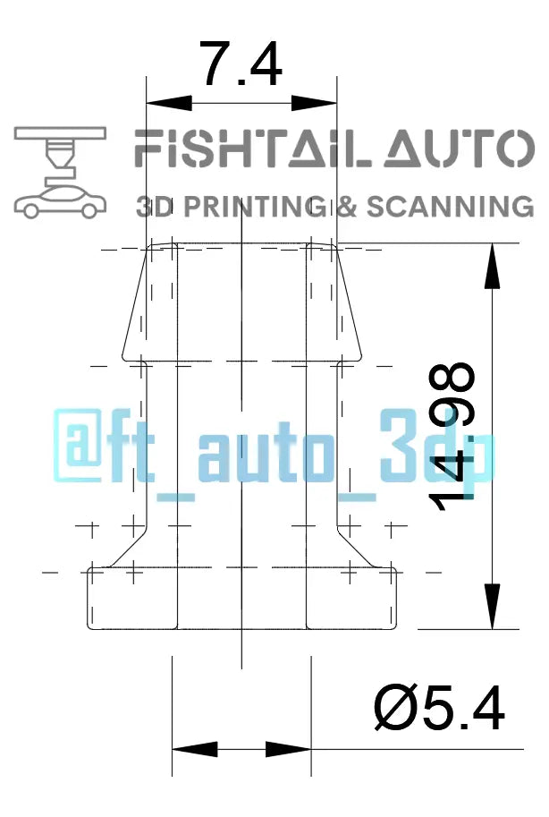 FTA3DP Ford Door Lock Rod Clips (6 Pack) - Fishtail Auto 3D Printing and Scanning