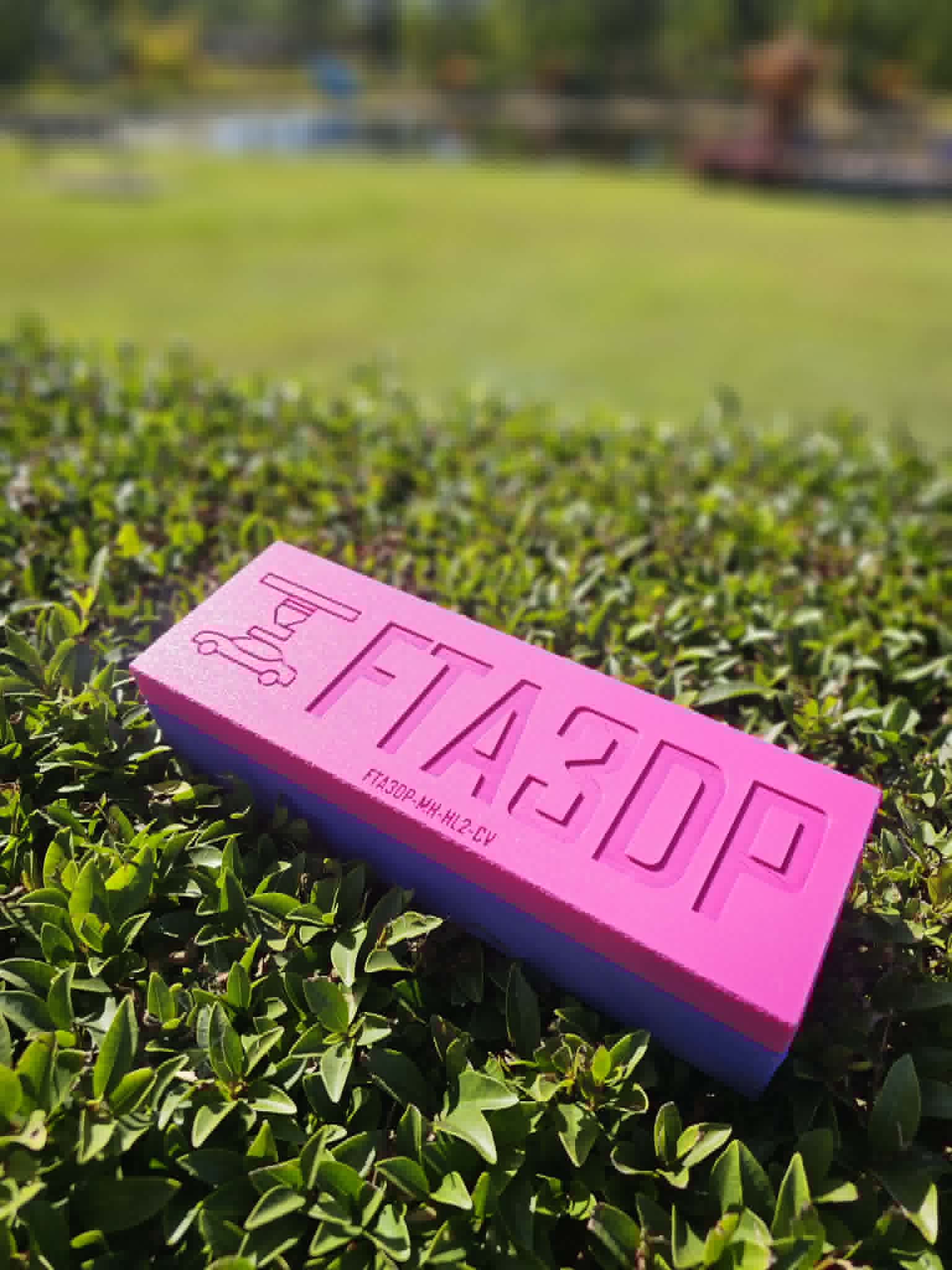 Custom Branded 3D Printed Button Microphone Holder in Pink and Purple with Muscle and Kustom logo 