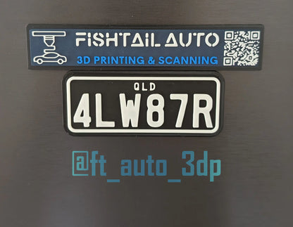 FTA3DP Personalised License Plate Toolbox/Fridge Magnets - Fishtail Auto 3D Printing and Scanning