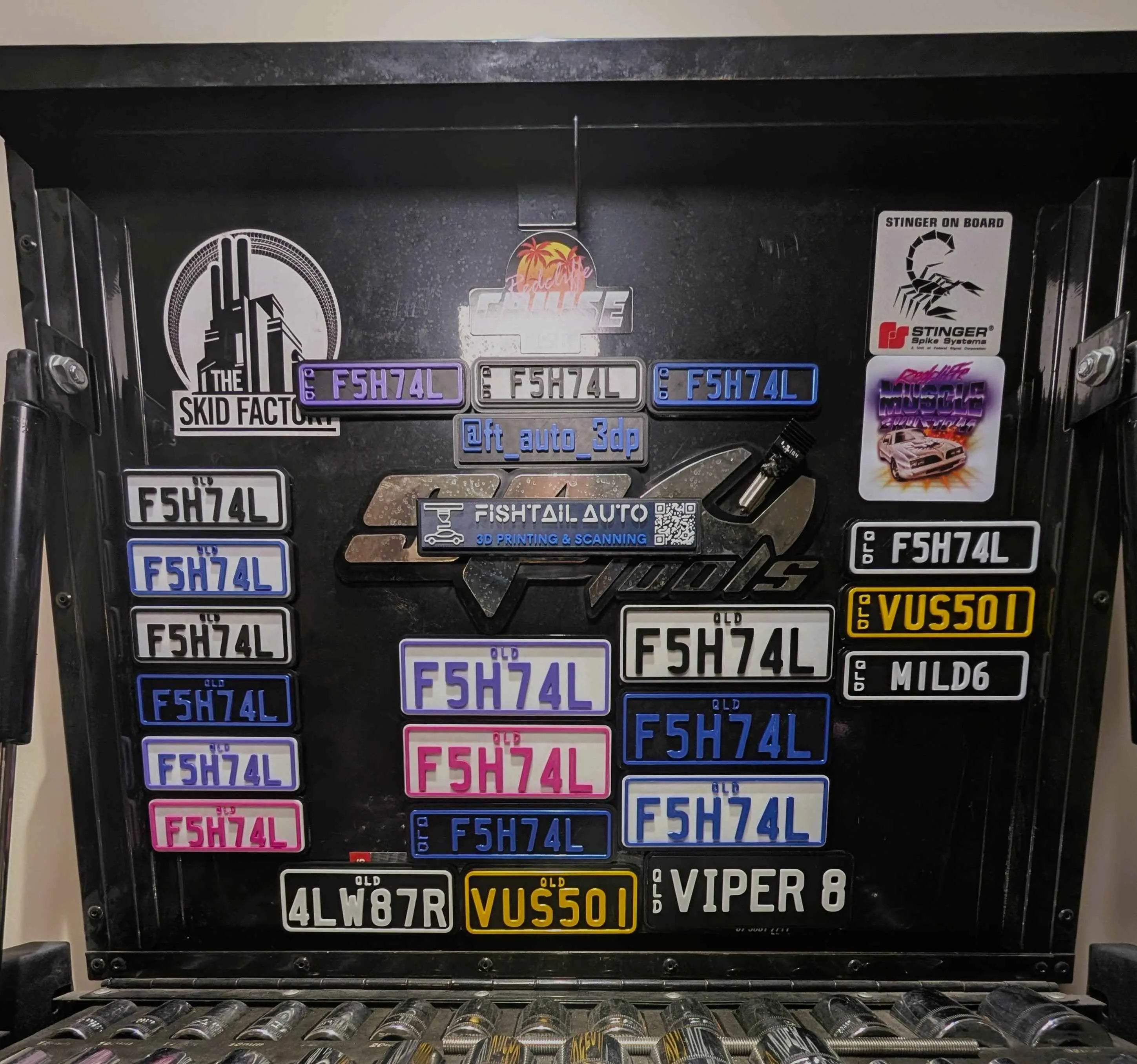 FTA3DP Personalised License Plate Toolbox/Fridge Magnets