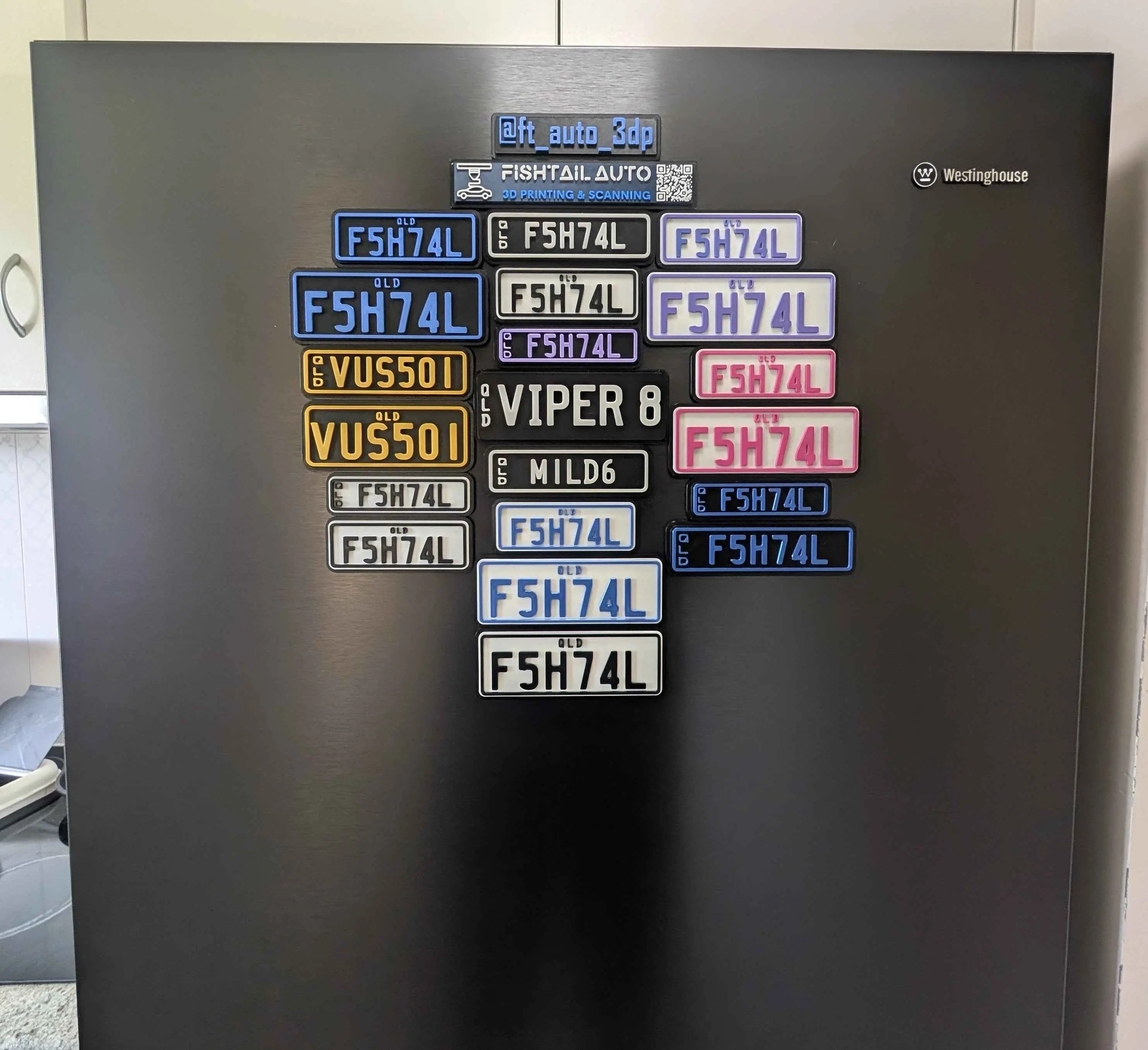 FTA3DP Personalised License Plate Toolbox/Fridge Magnets