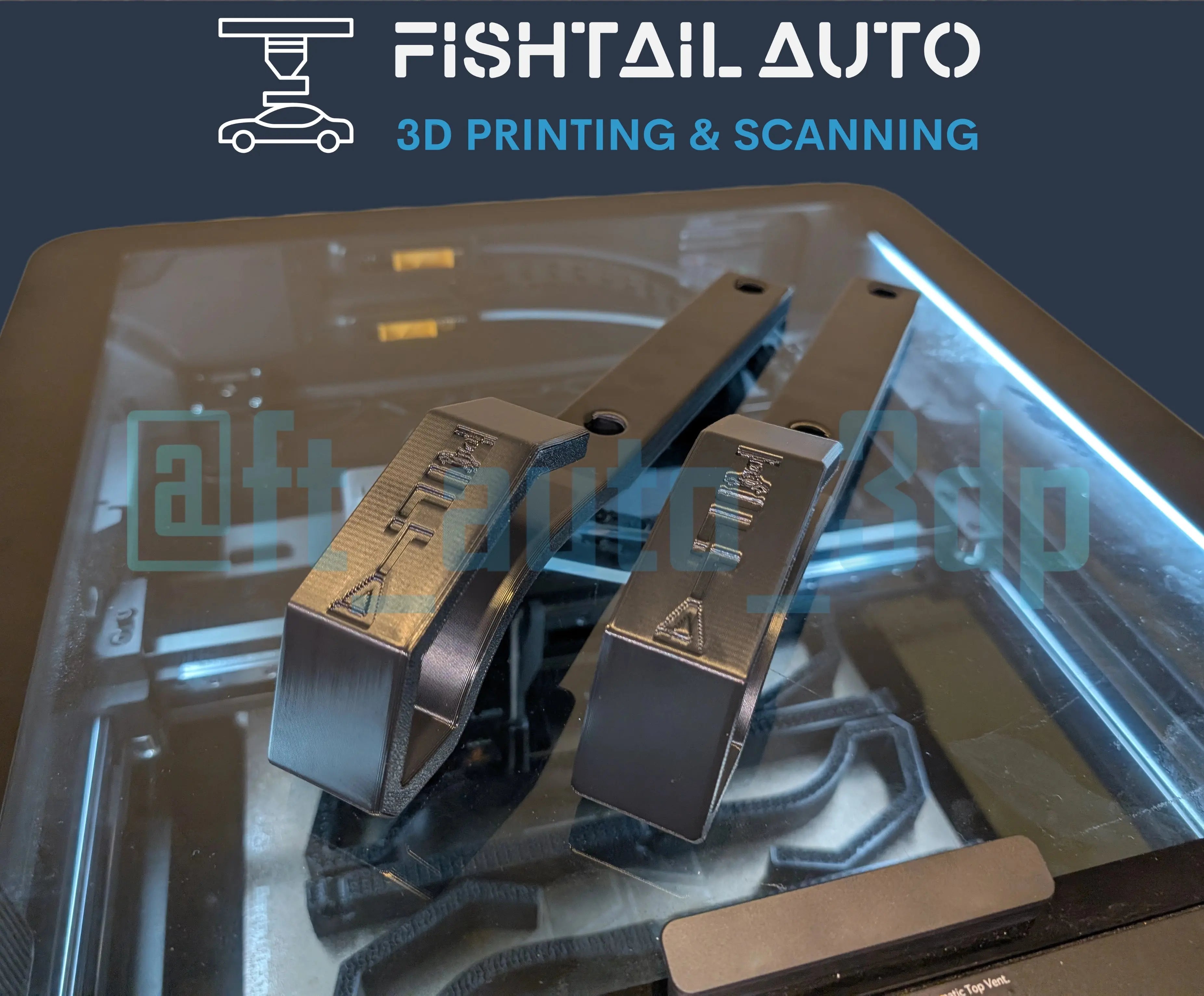 FTA3DP Ford Mustang S550 Seatbelt Guides (Pair) Fishtail Auto 3D Printing and Scanning