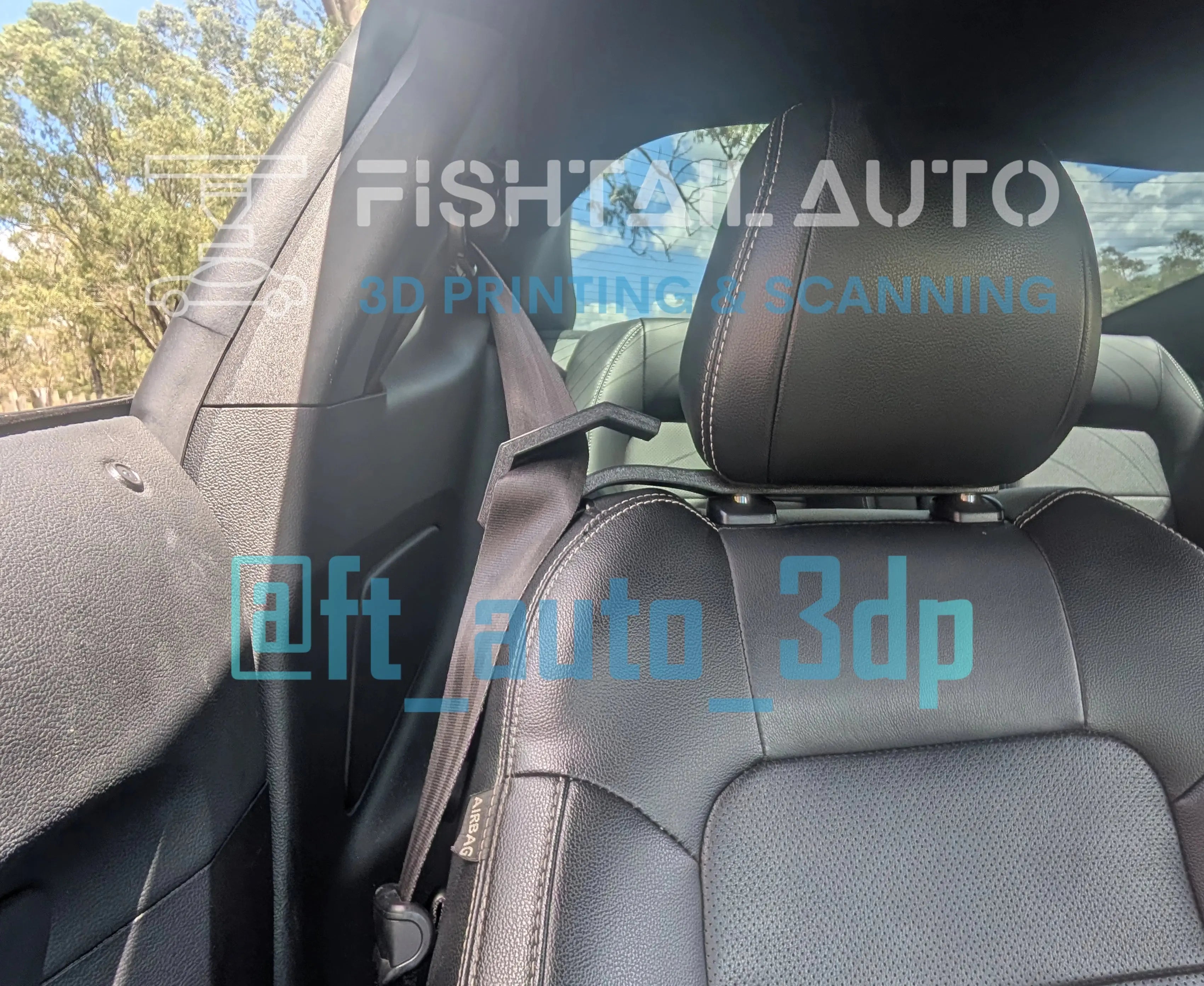 FTA3DP Ford Mustang S550 Seatbelt Guides (Pair) Fishtail Auto 3D Printing and Scanning
