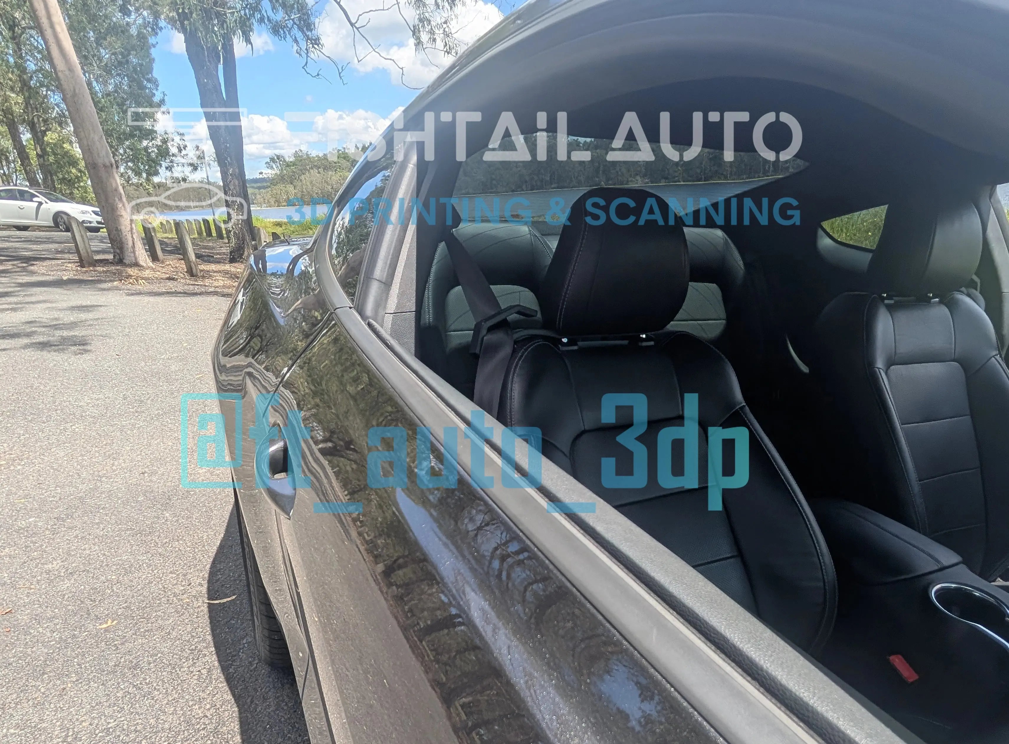 FTA3DP Ford Mustang S550 Seatbelt Guides (Pair) Fishtail Auto 3D Printing and Scanning